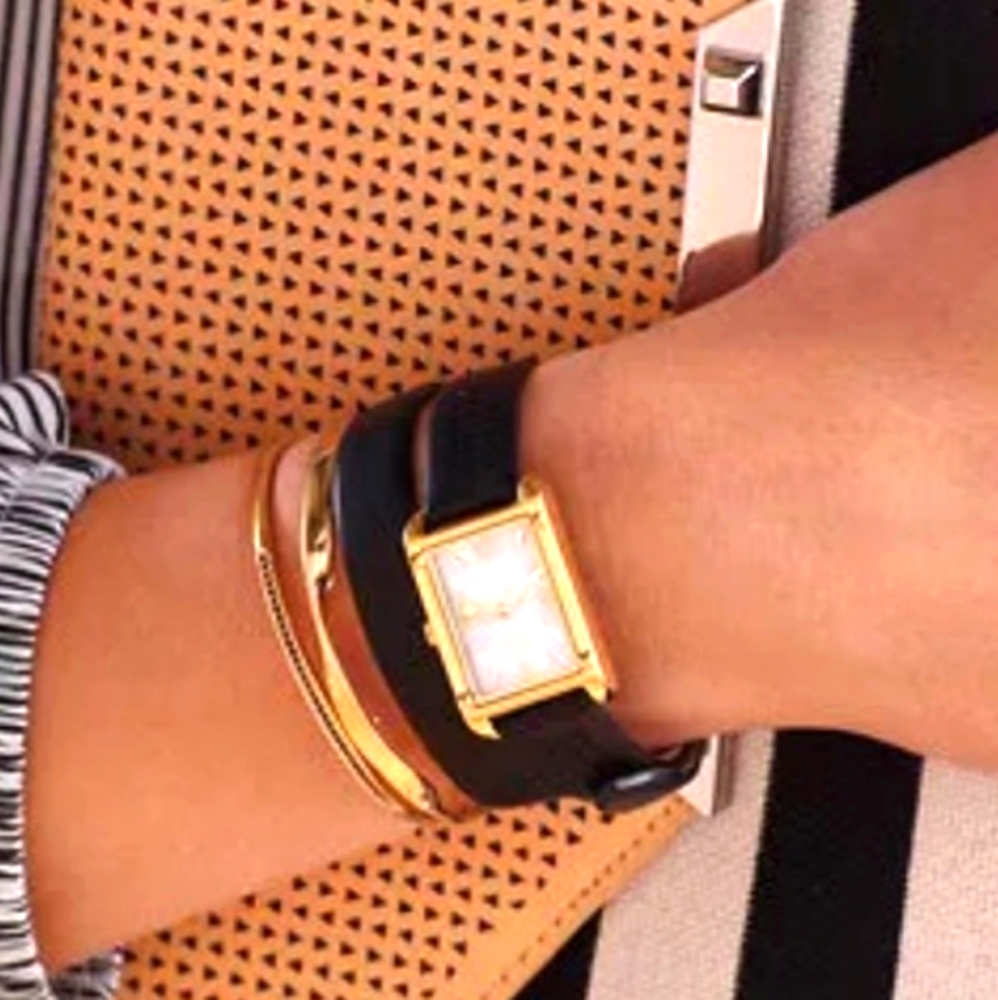 NWOT Stella & Dot leather wrap around watch